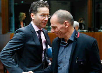 Jeroen Dijsselbloem y Yanis Varoufakis