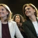 People's Party (PP) Secretary General Maria Dolores de Cospedal (R), Basque PP leader Arantza Quiroga (C) and sister of assassinated PP councillor Miguel Angel Blanco, Maria del Mar Blanco, take part in a homage to victims of armed Basque separatists ETA in Bilbao January 19, 2015. ETA declared a ceasefire in October 2011, following four decades of activity in which over eight hundred people were killed. REUTERS/Vincent West (SPAIN - Tags: POLITICS) - RTR4M1KT