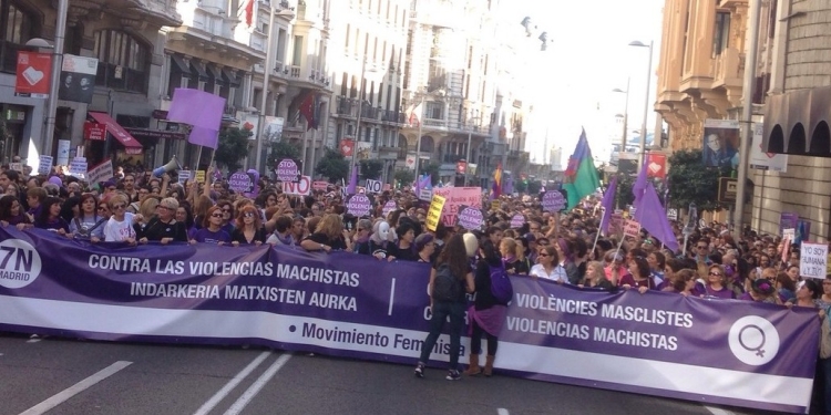 Marcha contra la violencia machista en Madrid. | Foto: Óscar Abou-Kassem