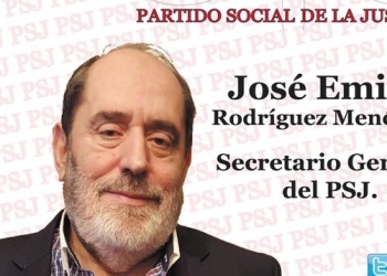 Programa electoral del Partido Social de la Justicia (PSJ) que encabeza su candidato a La Moncloa, Emilio Rodríguez Menéndez.