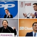 A combination of file pictures shows (clockwise from top L) Spain's Prime Minister Mariano Rajoy in Barcelona, Spain, January 31, Spain's opposition socialist party PSOE leader and election candidate Pedro Sanchez in Madrid, Spain, October 28, Spain's Ciudadanos party leader and election candidate Albert Rivera in Madrid, Spain, October 27, and Spain's Podemos (We Can) party leader and election candidate Pablo Iglesias in Oviedo, Spain, May 17. Spain's ruling People's Party would win a general election with 29.1 percent of the vote if it was held today, extending an earlier poll lead of 28.2 percent, an official survey showed. However, support for the Socialist Party (PSOE) also rose to 25.3 percent from 24.9 percent in the last Sociological Research Centre (CIS) poll in August, putting it in a position to potentially form a government coalition with newcomer party Ciudadanos after a general election on Dec. 20. Ciudadanos climbed to 14.7 percent from 11.1 percent. Leftist Podemos, which came second in the same survey earlier this year and was seen as a potential election winner, is seen falling to fourth place at 10.8 percent from 15.7 percent in August. REUTERS/Albert Gea/Paul Hanna/Eloy Alonso/Andrea Comas      TPX IMAGES OF THE DAY      - RTX1UVV1