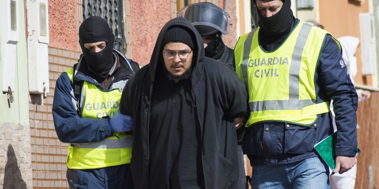 Detención de un miembro del Estado Islámico el pasado febrero en España. |Reuters
