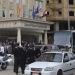 Police are seen at the scene where gunmen attacked a tourist bus in front of a hotel in Giza, Greater Cairo, Egypt January 7, 2016. Gunmen opened fire on Israeli tourists as they boarded a bus in Cairo on Thursday but there were no casualties, security sources said. REUTERS/Asmaa Waguih   - RTX21EWH