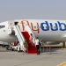 A Flydubai plane is pictured at the Dubai Airshow November 8, 2015. The biennial event will be held November 8-12. REUTERS/Ahmed Jadallah  - RTS60U5