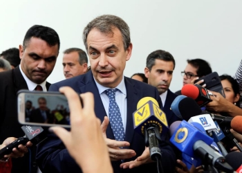 José Luis Rodríguez Zapatero en Caracas. Reuters