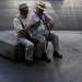 Two elderly men read the paper together in central Madrid September 9, 2014. REUTERS/Susana Vera (SPAIN - Tags: SOCIETY) - RTR45IFX