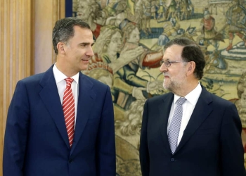 Reunión entre el Rey Felipe VI y el presidente del Gobierno en funciones Mariano Rajoy. FOTO: Reuters