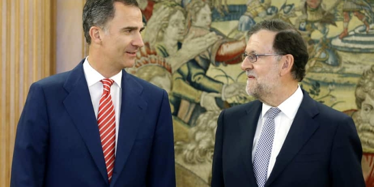 Reunión entre el Rey Felipe VI y el presidente del Gobierno en funciones Mariano Rajoy. FOTO: Reuters
