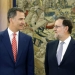 Reunión entre el Rey Felipe VI y el presidente del Gobierno en funciones Mariano Rajoy. FOTO: Reuters