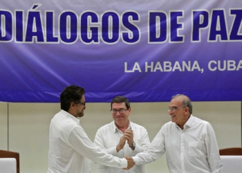 Firma de la paz entre las FARC y el Gobierno colombiano, en La Habana.