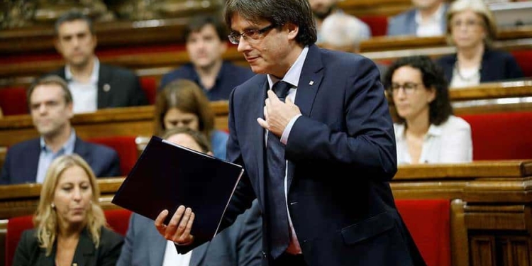 Carles Puigdemont, presidente de la Generalitat de Cataluña