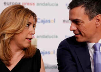 Susana Díaz y Pedro Sánchez, en una imagen de archivo. FOTO: Reuters