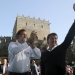 Spain's Prime Minister Mariano Rajoy (L) and Galician President Alberto Nunez Feijoo attend the opening of a political event of the ruling Popular Party (PP) at a castle in the Galician village of Soutomaior, northern Spain, August 30, 2015. REUTERS/Miguel Vidal - RTX1Q97W