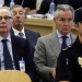 Former International Monetary Fund chief Rodrigo Rato (L) sits in court next to former Caja Madrid chairman Miguel Blesa at the start of a trial in which some 66 executives and former board members of Bankia and its founding savings bank Caja Madrid are accused  of illegally spending 12 million euros ($13.48 million) for personal use on so-called "black cards" between 2003 and 2012, in Madrid, Spain, September 26, 2016  REUTERS/Chema Moya/Pool - RTSPHF4