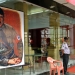 A security personnel stands guard outside a new restaurant, named after Adolf Hitler and promoted with posters showing the German leader and Nazi swastikas, on the outskirts of Mumbai August 21, 2006. The new restaurant in India's financial hub has infuriated the country's small Jewish community. REUTERS/Stringer (INDIA) - RTR1GKID