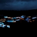 Las luces azules de Navidad se encienden para marcar el inicio de la temporada de Navidad en el primer pueblo fitufo del mundo: Júszcar en Málaga. Foto: Reuters