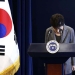 Pesidenta Park Geun-hye en discurso televisivo.