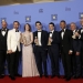 The cast and crew of "La La Land" pose after winning the award for Best Motion Picture - Musical or Comedy among other awards backstage during the 74th Annual Golden Globe Awards in Beverly Hills, California, U.S., January 8, 2017.  REUTERS/Mario Anzuoni