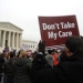 Demonstrators in favor of Obamacare gather at the Supreme Court building in Washington March 4, 2015.  REUTERS/Jonathan Ernst