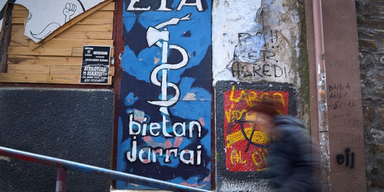 Pintada a favor de la banda terrorista ETA. FOTO: Reuters