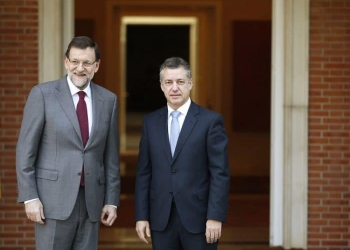 El presidente del Gobierno Mariano Rajoy y el lehendakari, Iñigo Urkullu.