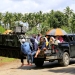 Carretera de Mindanao, en Filipinas, con los controles militares.