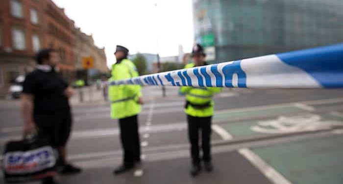 Cordón policial en la zona del atentado de Mánchester. FOTO: Reuters