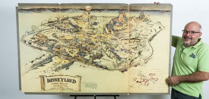 El mapa original de Disneylandia, desde 1953