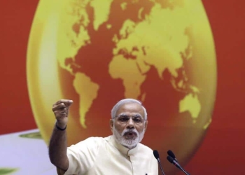 India's Prime Minister Narendra Modi speaks during an energy summit in New Delhi March 27, 2015. REUTERS/Adnan Abidi