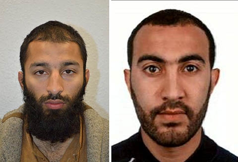 Los dos terroristas de Londres. FOTO: Reuters