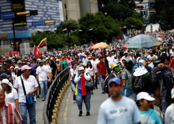 Enfrentamientos de agentes y manifestantes que iban hacia el Supremo venezolano (22/07/17) Reuters.