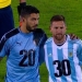 Luis Suarez de Uruguay y Lionel Messi de Argentina