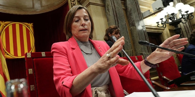 La presidenta del cesado Parlament de Cataluña, Carme Forcadell.
