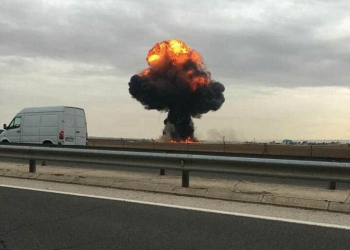 F18 estrellado en Torrejón y en el que ha fallecido el piloto.