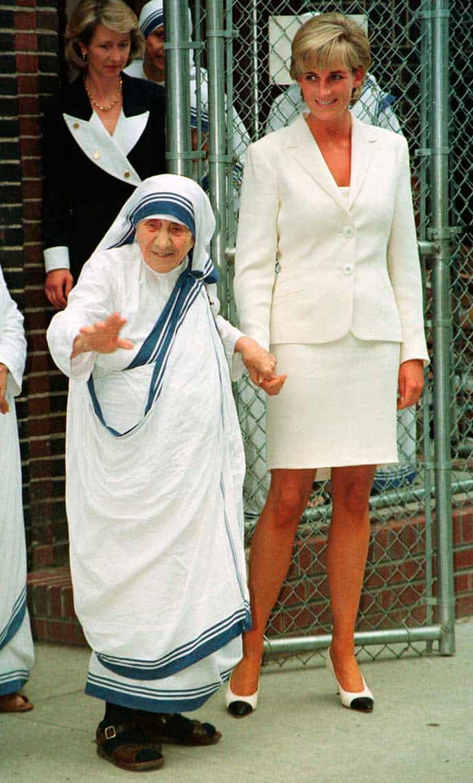 Madre Teresa y la Princesa Diana de Gales