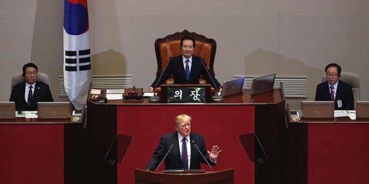 Donald Trump en Corea del Sur