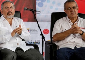 Los exdirectivos salientes de PDVSA en Venezuela Nelson Martínez y Eulogio Del Pino