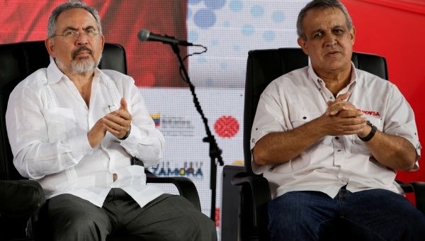 Los exdirectivos salientes de PDVSA en Venezuela Nelson Martínez y Eulogio Del Pino