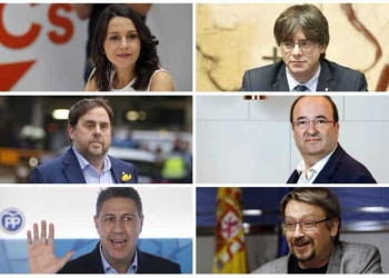 Cierre de campaña en Cataluña con altercado entre Puidgemont y Junqueras