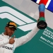 Formula One - F1 - Azerbaijan Grand Prix - Baku City Circuit, Baku, Azerbaijan - April 29, 2018   Mercedes' Lewis Hamilton celebrates with a trophy on the podium after winning the race   REUTERS/David Mdzinarishvili