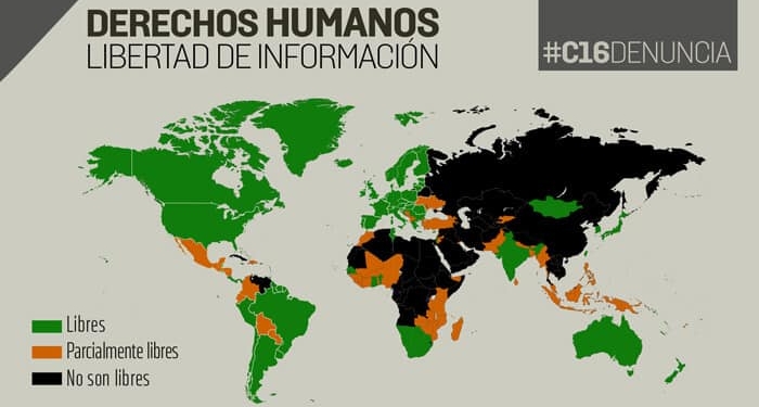 #C16Denuncia: Noticias de Derechos Humanos: Libertad de información y de expresión en el mundo en 2018