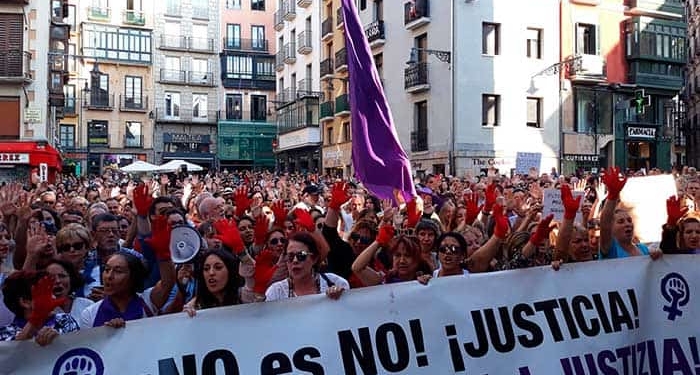Protestas en Pamplona por la libertad de La Manada
