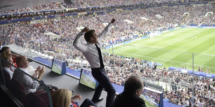 La foto de Macron, el dueño absoluto de las celebraciones del Mundial