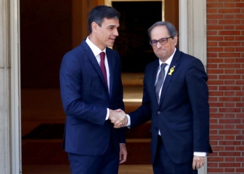 Sánchez y Torra encabezarán minicumbre en el Palacio de Pedralbes, donde se prevé discutan temas de profundo contenidos políticos/Reuters