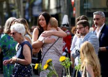 Barcelona ha tributado hoy un emotivo homenaje a las víctimas del 17A