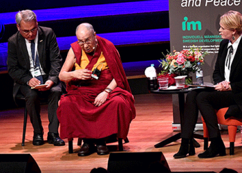 El líder espiritual tibetano Dalai Lama visita Suecia. September 12, 2018. TT News Agency/Johan Nilsson via REUTERS