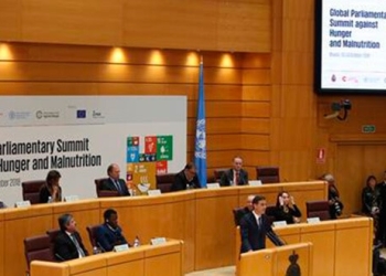 El jefe de gobierno español, Pedro Sánchez, destacó que frente al hambre y la desnutrición, la Cumbre representa "una oportunidad para afrontar este auténtico desafío planetario desde un enfoque multilateral"/Cortesía