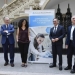 De izquierda a derecha, Valentín Fuster, director del CNIC; Almudena R. Ramiro, investigadora del CNIC; Jaume Giró, director general de la Fundación Bancaria ”la Caixa”y Elías Campo, investigador del Instituto de Investigaciones Biomédicas August Pi i Sunyer.