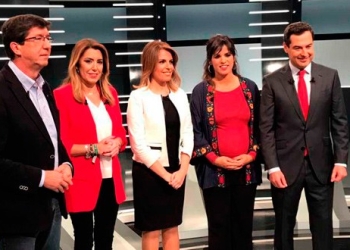 Los principales candidatos a la presidencia de Andalucía. Cortesía: RTVE