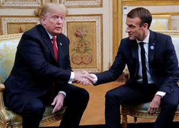 Los presidentes Donald Trump y Emmanuel Macron coinciden en que Europa debe asumir una cuota mayor en los costes de defensa de la OTAN/Reuters